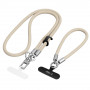 Conjunto de correa cruzada y muñequera Tech-Protect C10S Rope, beige desierto/titanio