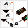 Soporte antirrobo para teléfono Tech-Protect UrbanLoop con cable de acero retráctil, negro