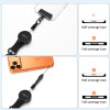 Soporte antirrobo para teléfono Tech-Protect UrbanLoop con cable de acero retráctil, negro
