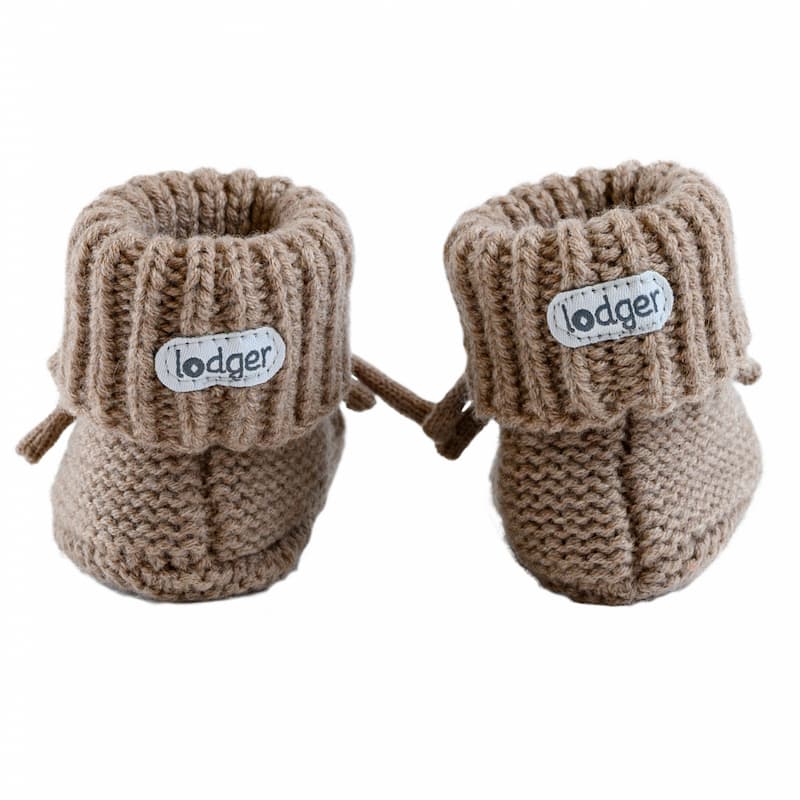 Lodger Zapatillas de bebé Folklore de lana merino Slipper, Buffalo, 0-6 m (SLM 535_0-6)