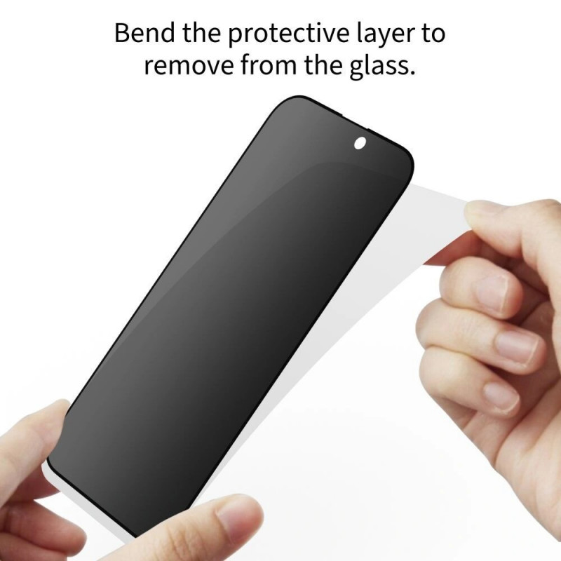 Protector de pantalla de cristal templado con privacidad Tech-Protect Glass Spy+ para Apple iPhone Air (2 uds.)