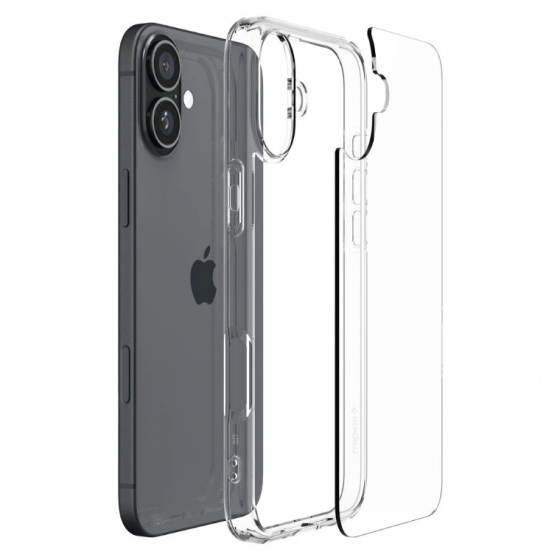 Funda Ultra Hybrid Spigen para Apple iPhone 16, transparente cristal
