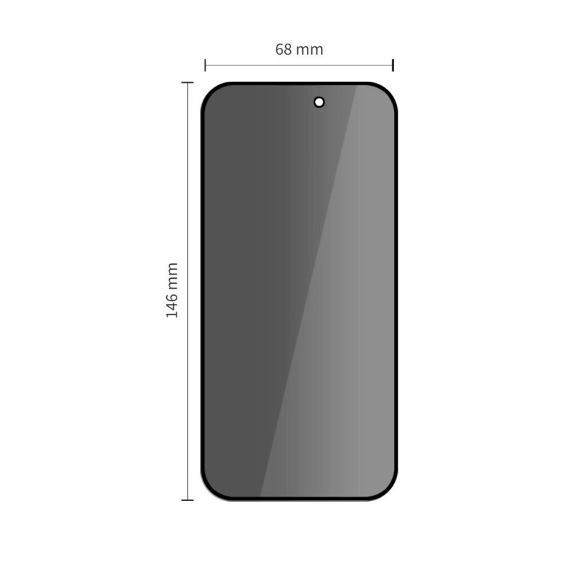 Tech-Protect Glass Spy+ THP4509 Vidrio Templado de Privacidad para Apple iPhone 16 Pro / 17 / 17 Pro (2 uds)