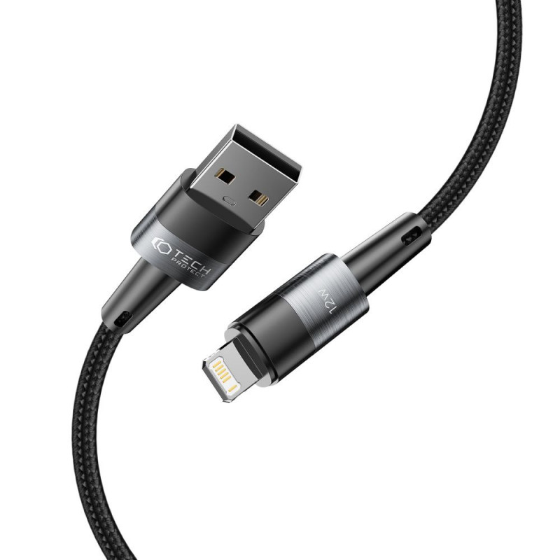 Cable Tech-Protect UltraBoost USB-A/Lightning 12W 2.4A 200 cm, gris
