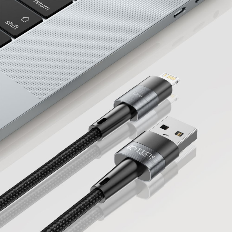 Cable Tech-Protect UltraBoost USB-A/Lightning 12W 2.4A 200 cm, gris