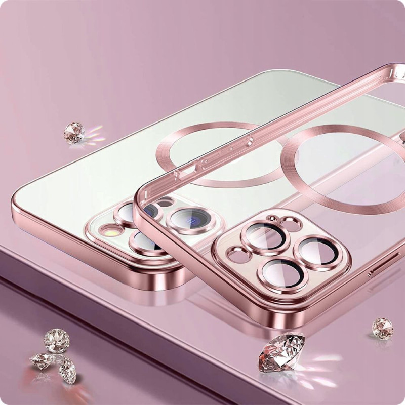 Funda MagSafe Tech-Protect MagShine para Apple iPhone 14 Pro, morada