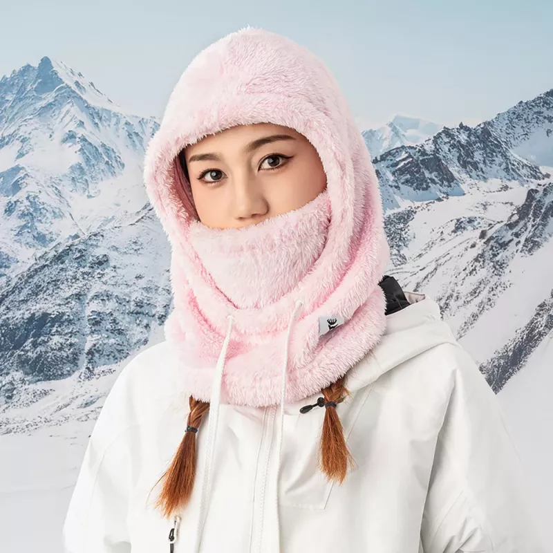 Balaclava de esquí Qunature Arctic Velvet, talla M, rosa