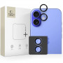 Funda protectora para lente de cámara Tech-Protect Camring Fit+ para Apple iPhone 16 / 16 Plus / 17, negra