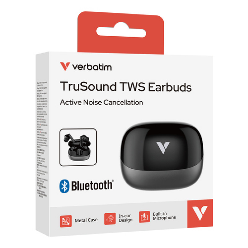 Verbatim TruSound Auriculares con ANC, Negro