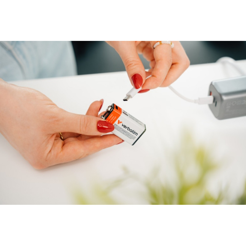 Batería recargable USB-C Li-ion 9V 335 mAh Verbatim 30251 (1 ud.)