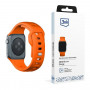 Correa de reloj de silicona 3mk para Apple Watch 38/40/41 mm, naranja