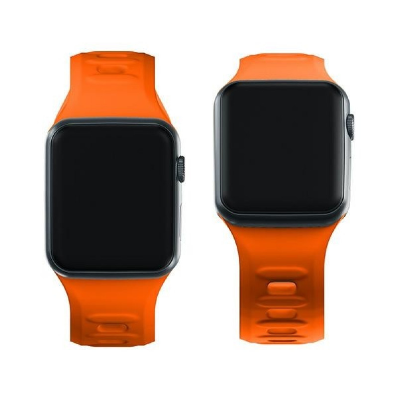 Correa de reloj de silicona 3mk para Apple Watch 38/40/41 mm, naranja