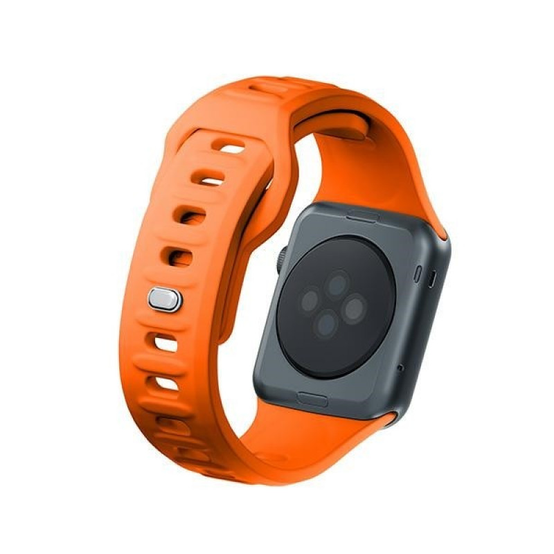 Correa de reloj de silicona 3mk para Apple Watch 38/40/41 mm, naranja