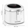 Freidora Tefal Filtra Vision FF2541E0, 2,1 L, 1900 W, blanca