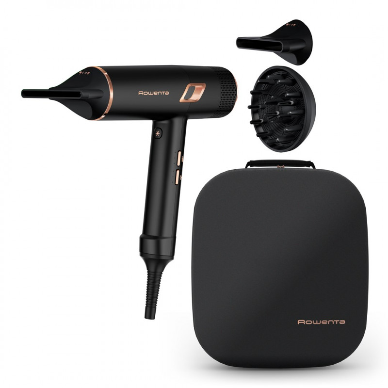 Secador de pelo Rowenta Ultimate Experience CV9920F0, 2000 W, negro/cobre