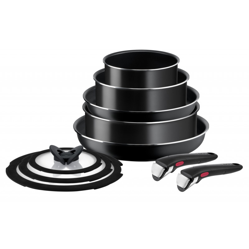 Set de sartén y olla Tefal Ingenio Easy Cook L15490, 10 piezas
