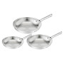 Set de sartenes Tefal Duetto On B866S334, 3 piezas, 20/24/28 cm, acero inoxidable