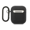 Funda de cuero Big Logo Mercedes-AMG AMA2SLWK para Apple AirPods 1/2, negra