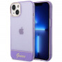 Guess GUHCP14SHGCOU Funda rígida translúcida para Apple iPhone 14 / 15 / 13 6.1 inch, morada
