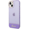 Guess GUHCP14SHGCOU Funda rígida translúcida para Apple iPhone 14 / 15 / 13 6.1 inch, morada