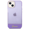 Guess GUHCP14SHGCOU Funda rígida translúcida para Apple iPhone 14 / 15 / 13 6.1 inch, morada