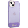 Guess GUHCP14SHGCOU Funda rígida translúcida para Apple iPhone 14 / 15 / 13 6.1 inch, morada