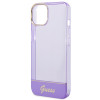 Guess GUHCP14SHGCOU Funda rígida translúcida para Apple iPhone 14 / 15 / 13 6.1 inch, morada
