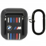 Funda BMW BMA222SWTK Multiple Colored Lines para Apple AirPods 1/2, negra