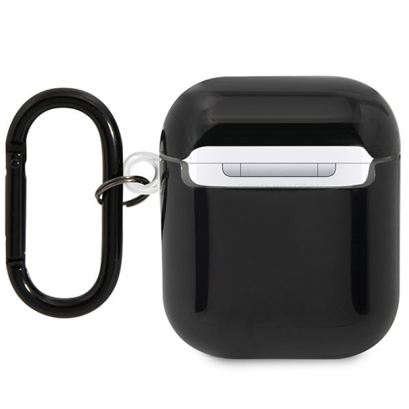 Funda BMW BMA222SWTK Multiple Colored Lines para Apple AirPods 1/2, negra