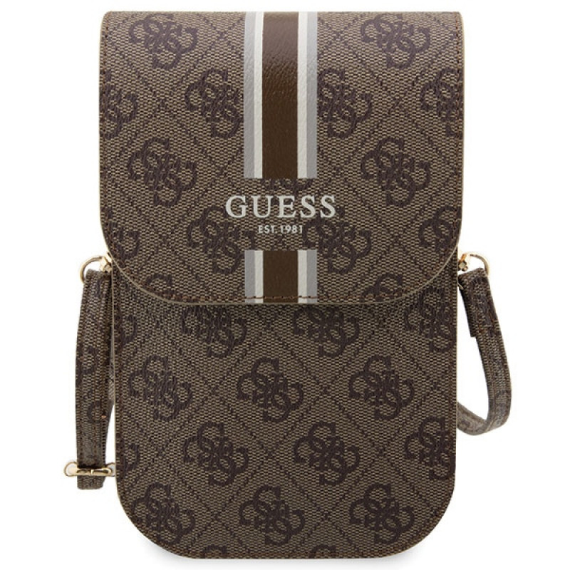 Bolso de mano Guess GUWBP4RPSW 4G Stripes, marrón