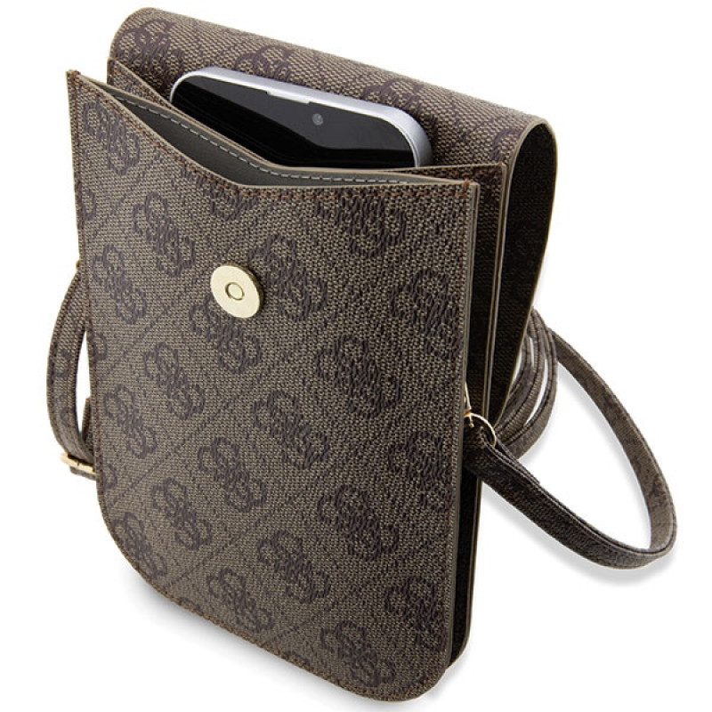 Bolso de mano Guess GUWBP4RPSW 4G Stripes, marrón