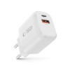 Cargador de pared Tech-Protect NCA30 USB-A, USB-C PD 30W / QC3.0, blanco