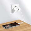 Cargador de pared Tech-Protect NCA30 USB-A, USB-C PD 30W / QC3.0, blanco