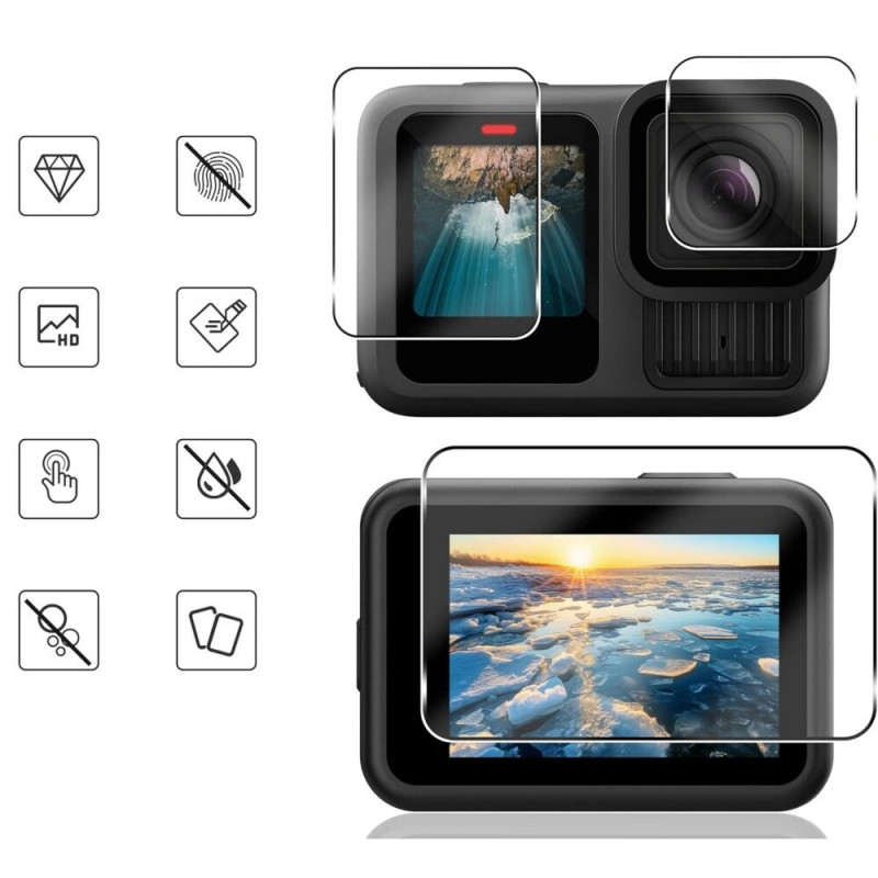 Tech-Protect Glass Fit+ Vidrio Templado para GoPro Hero 13 (2 uds.), Transparente
