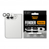 Protector de cámara Fender PanzerGlass para iPhone Duo, blanco