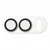 Protector de cámara Fender PanzerGlass para iPhone Duo, blanco