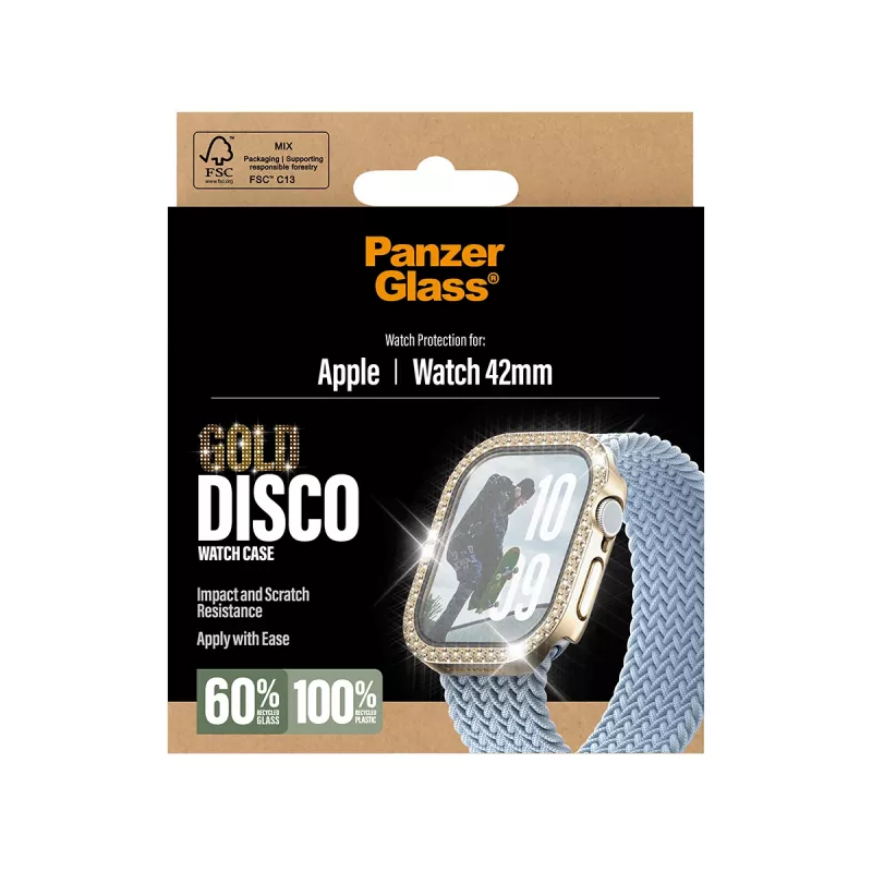 Protector de pantalla Fullbody PanzerGlass para Apple Watch 2025 42 mm, Disco Gold (PG88079)