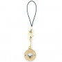 Colgante para teléfono Guess GUCPMHGLD Heart Diamond Charm con pedrería, dorado