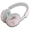 Guess GUBHC22PSBCSMP Auriculares inalámbricos de diadema con logotipo metálico script, ANC/ENC, rosa