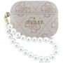 Funda con colgante de perlas Guess 4G Pearl Strap para Apple AirPods Pro 3, rosa