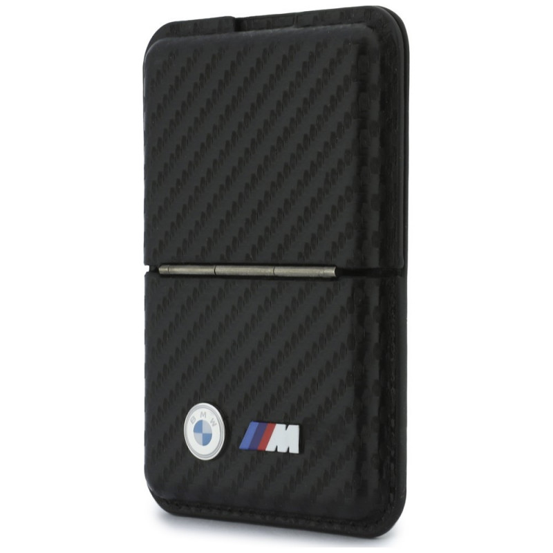 Cartera MagSafe BMW M Carbon Metal Logos, negra