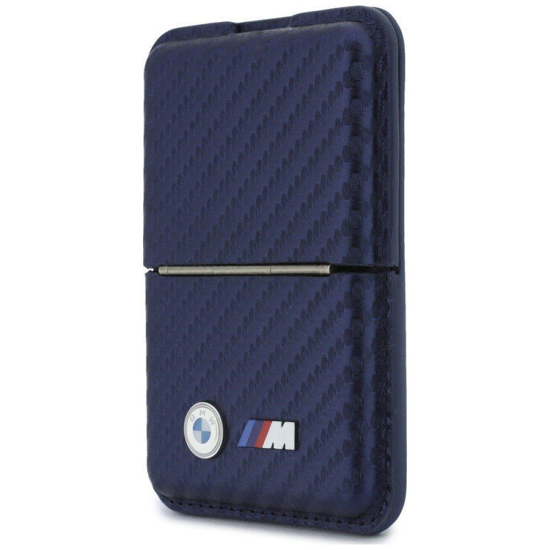 Cartera MagSafe BMW M Carbon Metal Logos, azul marino