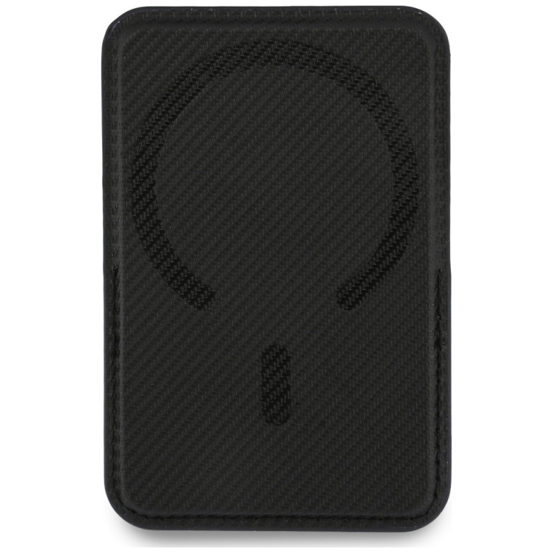 Cartera MagSafe BMW Carbon Metal Logos, negra