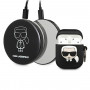 Funda de silicona Ikonik Karl Lagerfeld para AirPods 1/2 con power bank de 2000 mAh, negra