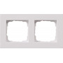 Marco embellecedor Gira 0212225 2 elementos plano Gira E2, blanco puro mate
