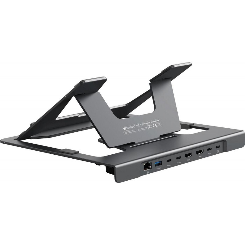 Soporte para portátil con dock USB-C 8 en 1 Sandberg (136-83)