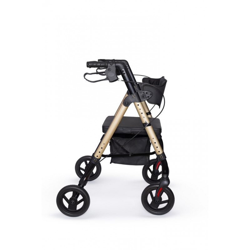 Andador de cuatro ruedas Rehafund Marsylia RF-617/ZŁ, dorado
