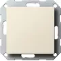Tapa ciega Gira con anillo de soporte 026801, System 55, blanco crema, brillante