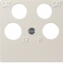 Placa central Gira 025903, 4 módulos, para 50x50 Ankaro, System 55, blanco puro