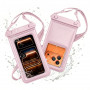 Funda flotante impermeable universal Tech-Protect UWC7 para smartphones de hasta 6,9 pulgadas, rosa